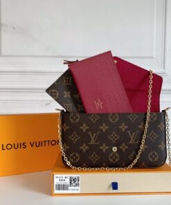 Pochette Félicie Monogram Dark Red